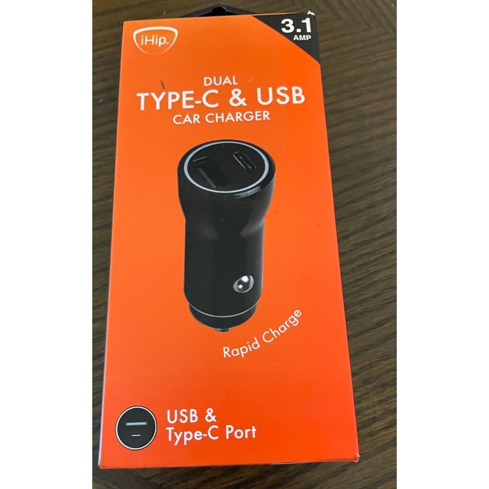 New iHip Dual Type-C and USB Cigarette Car Charger WLG-PP11